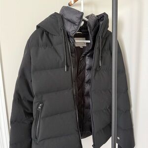 Soia & Kyo Black Hooded Puffer Jacket